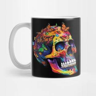 Floral Skull: Beauty and Darkness in Harmony Mug